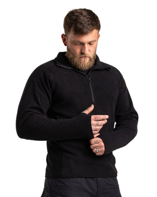 A190 Ocelot Fleece - Black 