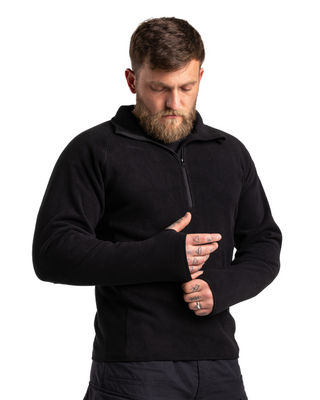 A190 Ocelot Fleece - Black