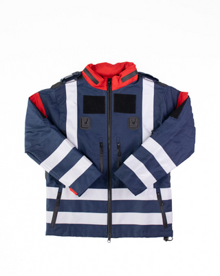 B127 Flight Suit Jacket - Navy Blue & Red