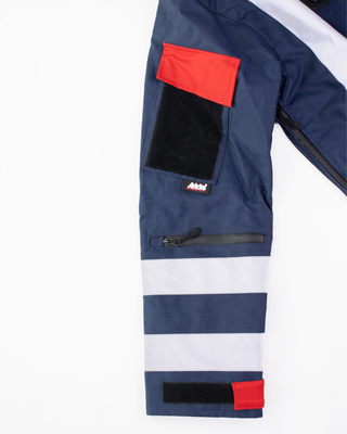 B127 Flight Suit Jacket - Navy Blue & Red