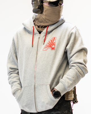 D101 - Hazard Division 1.1 Zip Hoodie - Grey