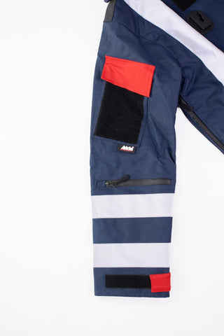 B127 Flight Suit Jacket - Navy Blue &amp; Red 