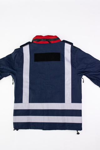 B127 Flight Suit Jacket - Navy Blue &amp; Red 