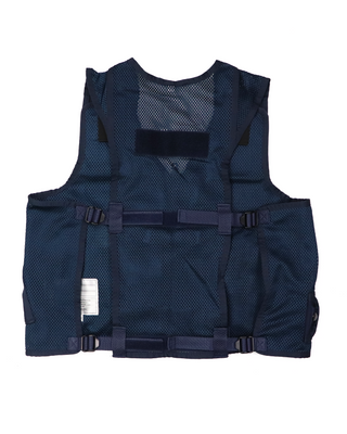 P485AL Fixed Pouch Security Vest - Left Handed - Navy Blue 