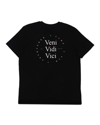 TE006 - Veni Vidi Vici Back Print Tee - Black